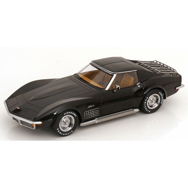 KK Scale KKDC181224 - 1/18 Chevrolet Corvette C3 1972 with Removable Roof -Black