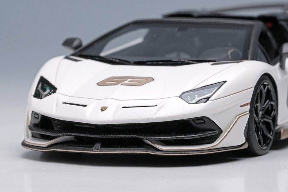 EIDOLON EM517F 1/43 Lamborghini Aventador SVJ 63 Roadster 2019 Bianco Phanes