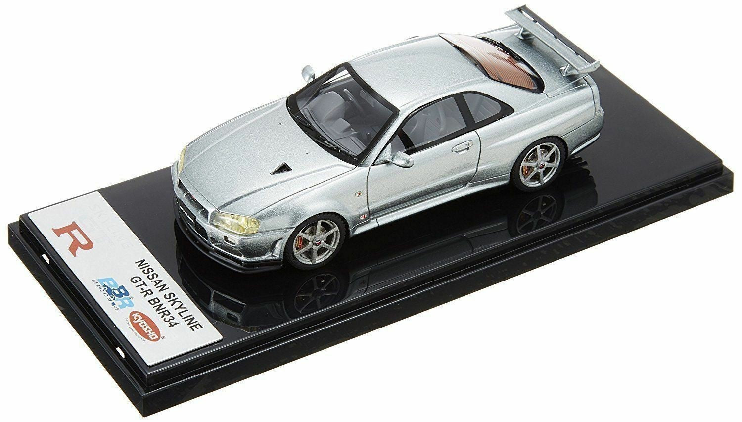 Kyosho/BBR K04011S 1/43 Nissan Skyline GT-R V-Spec II R34 Silver Resin