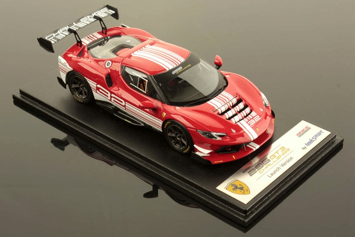 Looksmart LSRC181 1/43 Ferrari 296 Challenge 2024 Red Race Car Resin