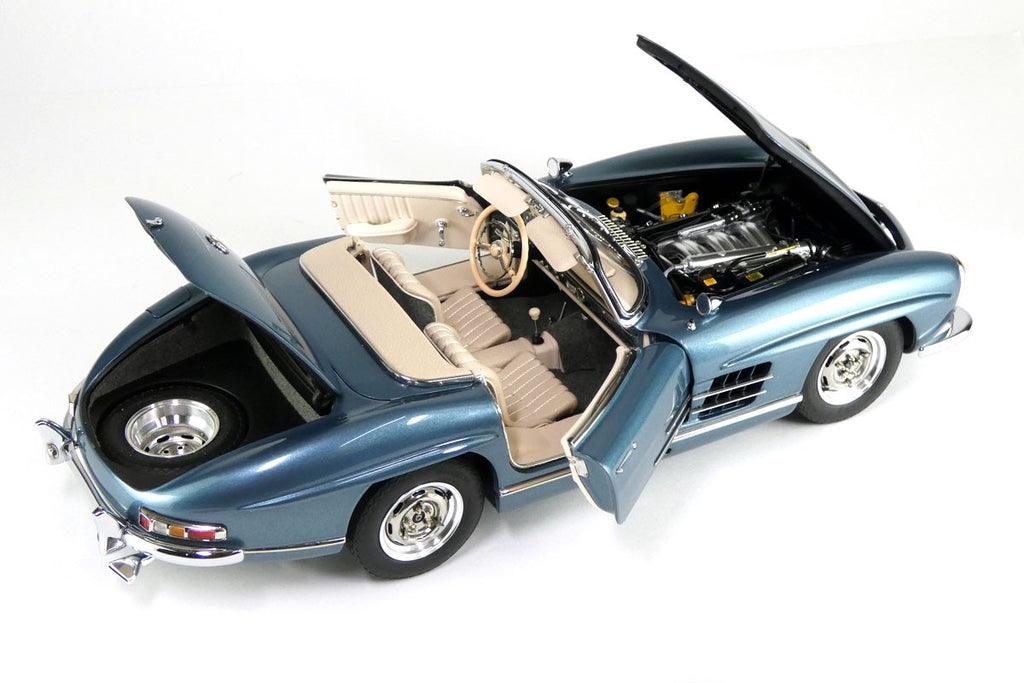 CMC M-283 1/18 Mercedes-Benz 300 SL W198 Roadster Hardtop 1957 Blue Metallic Die
