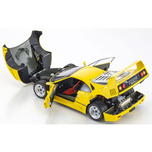 Kyosho KS08416Y 1/18 Ferrari F40 Yellow Die-cast Model Car – High Quality