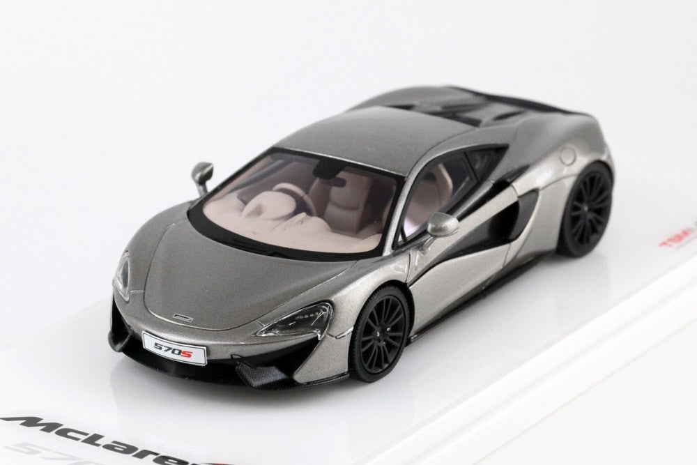 TSM Model TSM154374 1/43 McLaren 570S 2015 Blade Silver Resin Model Car