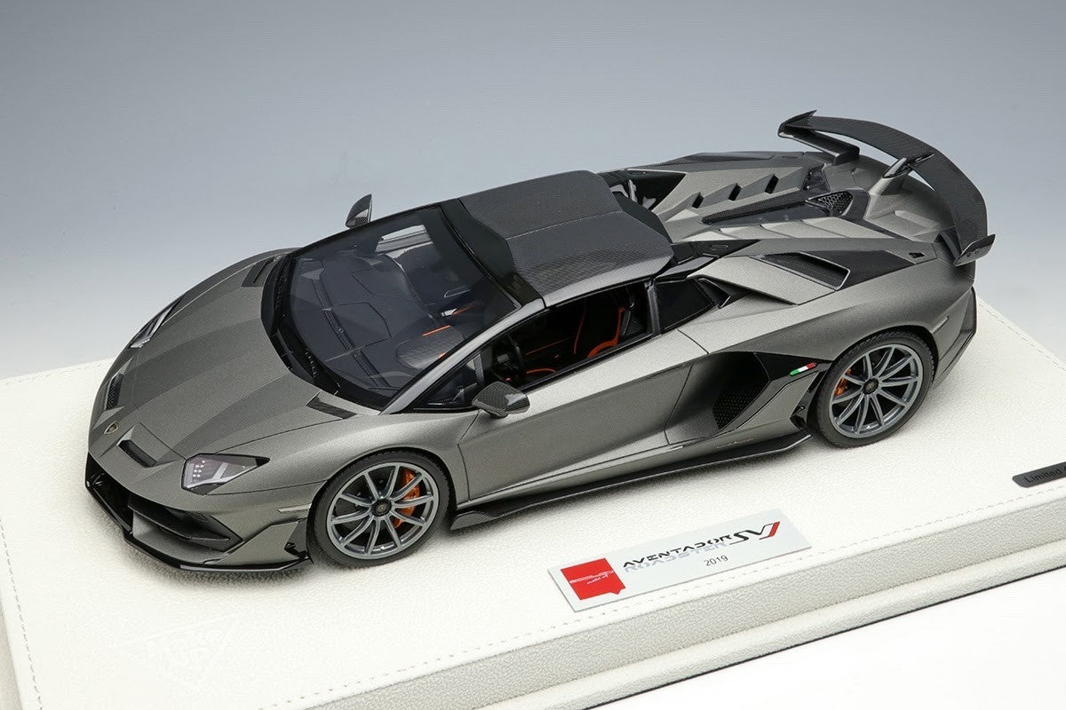 EIDOLON EML028E 1/18 Lamborghini Aventador SVJ Roadster Grigio Titan Resin Car