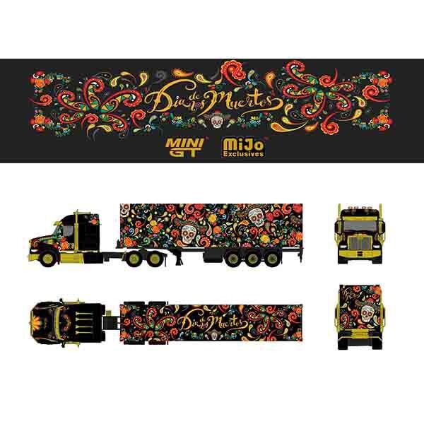 TrueScale MGT00400-L -1/64 Western Star 49X with 40ft Container"Day of the Dead"