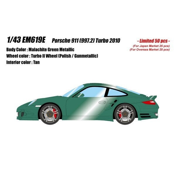 Make Up Eidolon EM619E 1/43 Porsche 911 (997.2) Turbo 2010 Malachite Green