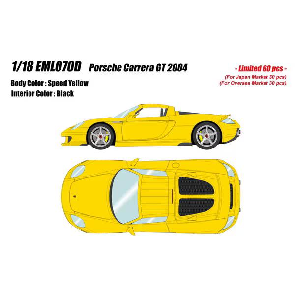 EIDOLON EML070D 1:18  Porsche Carrera GT 2004 Speed Yellow
