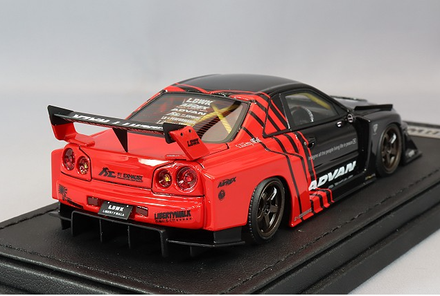 Ignition IG2850 1/43 Nissan LB-ER34 SuperSil Skyline Advan Black/Red