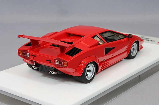 Make Up EIDOLON EM652F 1/43 Lamborghini Countach LP5000 QV Bright Red/Tan 1988