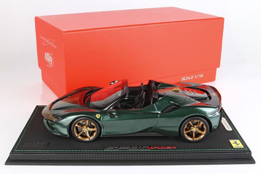BBR P18198GV 1/18 Ferrari SF90 Spider Pack Fiorano 2021 Verde Zeltweg Ltd 40pcs