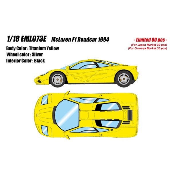 EIDOLON EML073E 1/18 McLaren F1 Road Car 1994 Titanium Yellow Resin Model
