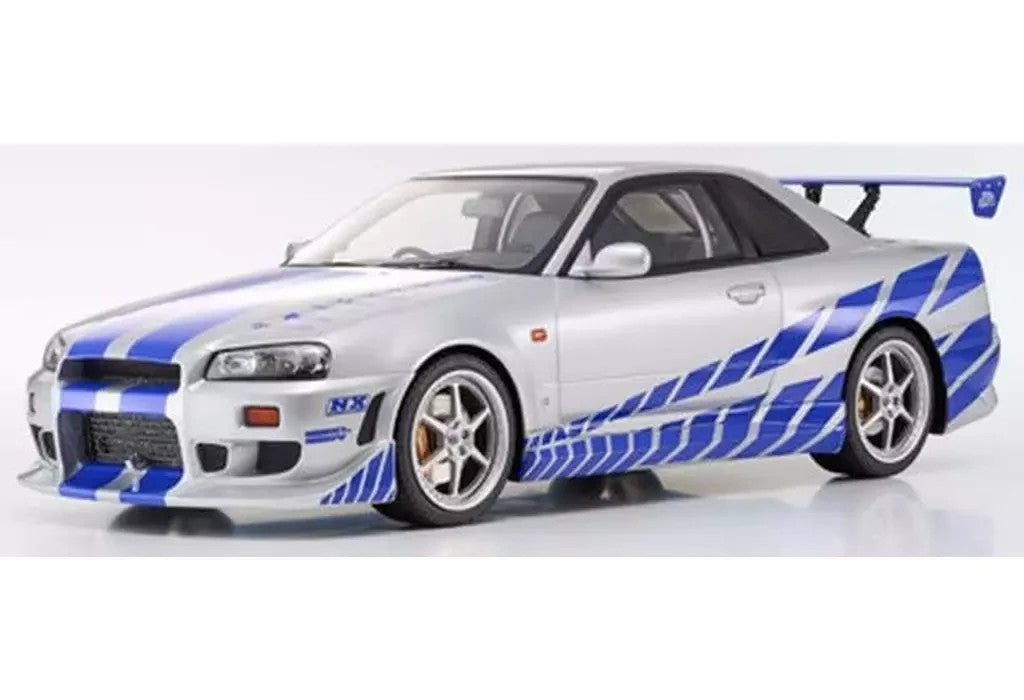 Kyosho KSR12007A 1/12 Nissan Skyline R34 GT-R 2001 Silver Die-cast