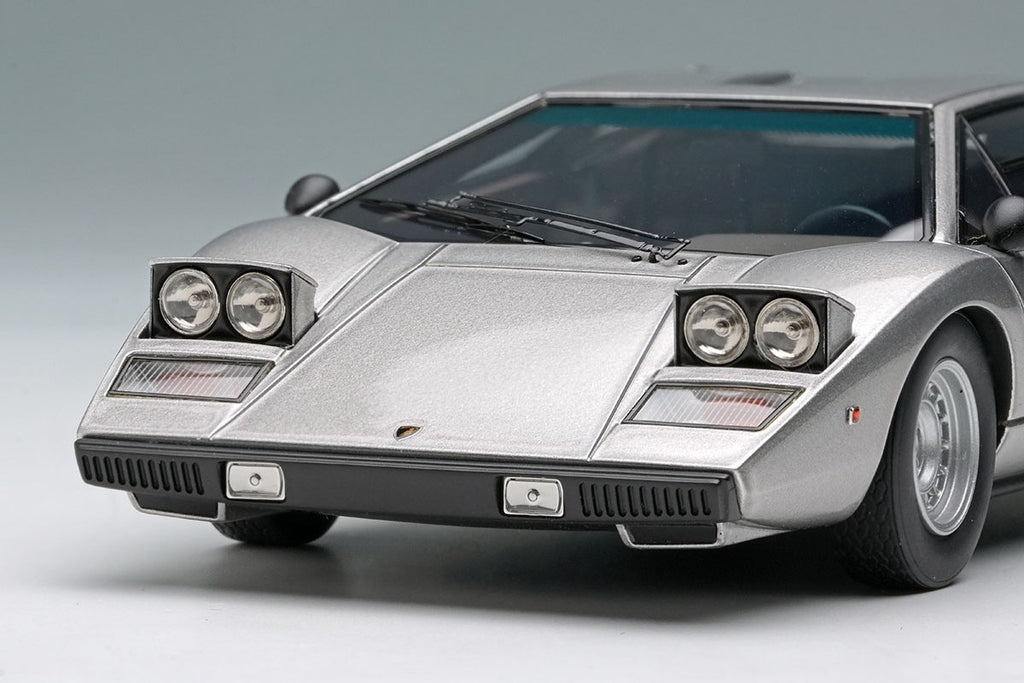 EIDOLON EM822D 1/43 Lamborghini Countach LP400 1974 Headlamp Open Silver Resin