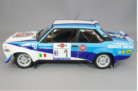 Kyosho KS08376D 1/18 Fiat 131 Abarth Rally 1981 Smeralda #1 Diecast