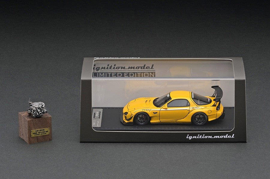 ignition model IG3022 1/43 Mazda FEED Afflux GT3 FD3S Yellow Resin