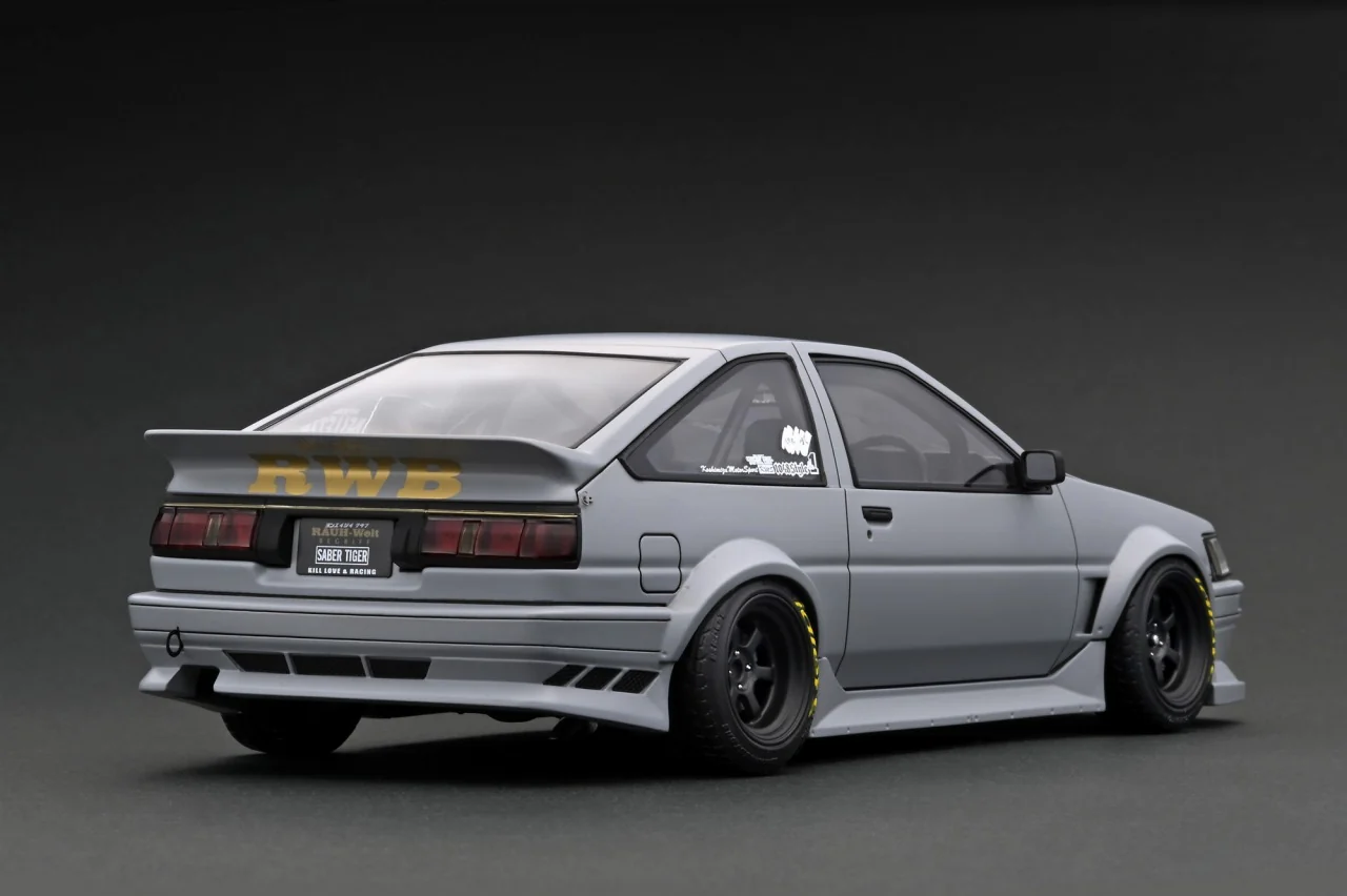 Ignition Model IG2607 1/18 RWB Toyota AE86 Rauh-Welt Matte Gray Resin