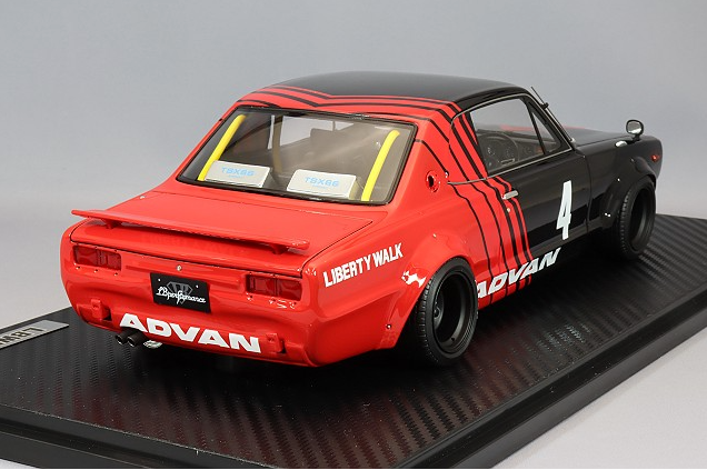 Ignition Model IG2646 1/18 Nissan Skyline LB-WORKS Advan Black/Red