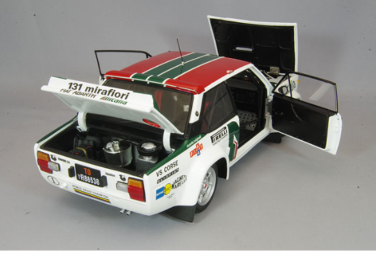 Kyosho KS08376B 1/18 Fiat 131 Abarth Rally 1978 Portugal #1 Diecast
