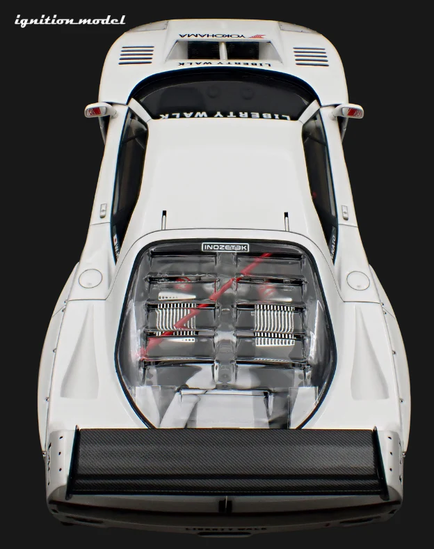 Ignition Model IG3752 1/18 LB-WORKS Ferrari F40 Liberty Walk White