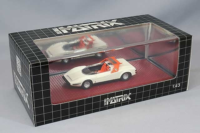 Matrix MX50102171 1/43 Alfa Romeo P33 Roadster Pininfarina 1968 White Resin