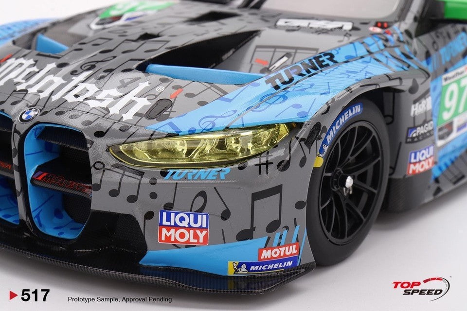 TopSpeed TS0517 1:18 BMW M4 GT3 #97 Turner IMSA 2023 Laguna Seca GTD P2 Resin