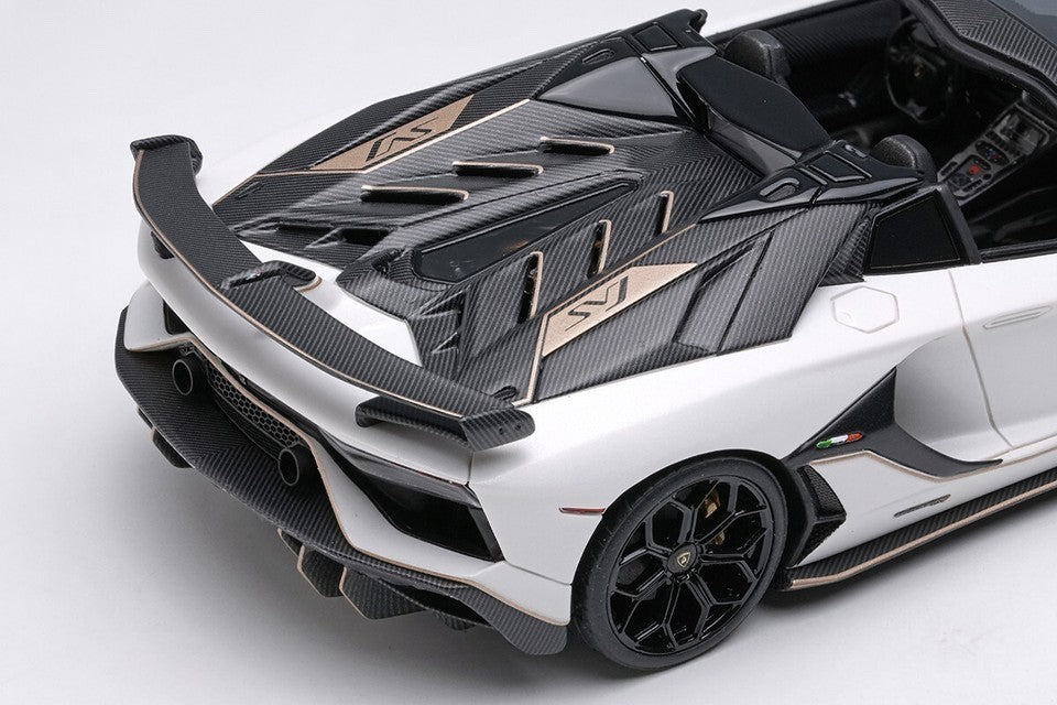 EIDOLON EM517F 1/43 Lamborghini Aventador SVJ 63 Roadster 2019 Bianco Phanes