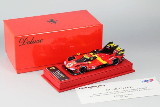 BBR Deluxe C280DL 1/43 Ferrari 499P Hypercar 2022 (Red Leather Base) Ltd 50pcs
