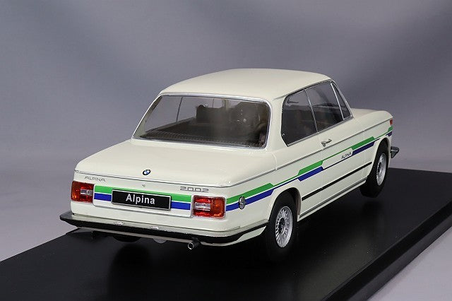 KK Scale KKDC181321 1/18 BMW 2002 Alpina 1974 White Classic Sedan
