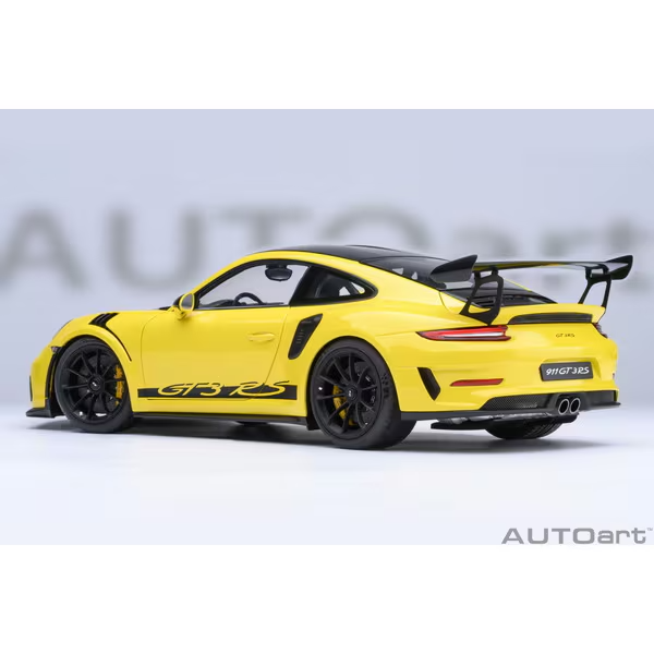 AUTOart 78178 1/18 Porsche 911 991.2 GT3 RS Weissach Yellow Diecast