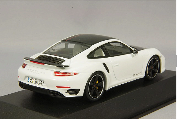 Minichamps WAX20130026 1/43 Porsche 911 Turbo S White/Black Diecast