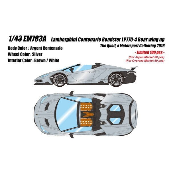 Make Up EIDOLON EM783A - 1/43 Lamborghini Centenario Roadster LP770-4 (2016)