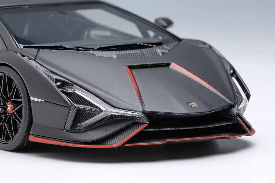 EIDOLON EM675E 1/43 Lamborghini Sian FKP 37 2019 Nero Nemesis with Stripe Resin