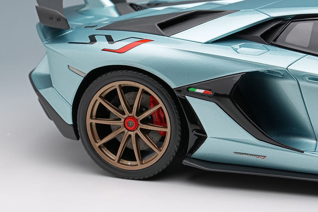 EIDOLON EML026F 1/18 Lamborghini Aventador SVJ 2018 Blue Resin Limited