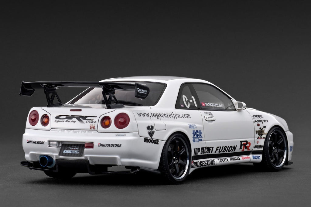 Ignition Model IG3849 1/18 Nissan Top Secret BNR34 GT-R 2002 White