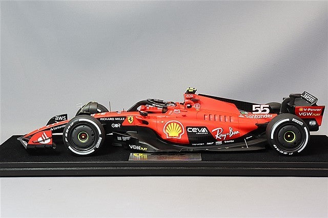 Looksmart LS18F1054 1/18 Ferrari SF-23 F1 Singapore GP 2023 Winner #55 Sainz