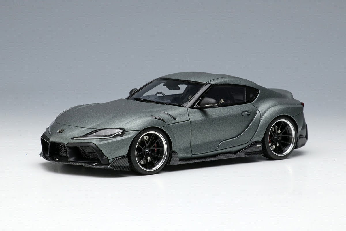 Make Up EIDOLON EM663B 1/43 TOM'S GR Supra Tourer Storm Grey 2022 Edition