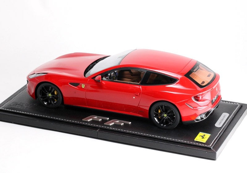BBR P1829CF 1/18 Ferrari FF 2011 Rosso Corsa Black Wheels Yellow Calipers Resin