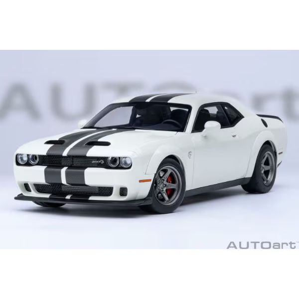 AUTOart 71766 1/18 Dodge Challenger SRT Super Stock 2023 White Diecast