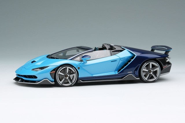EIDOLON EM783E 1/43 Lamborghini Centenario Roadster LP770-4 Rear Wing Up Blu
