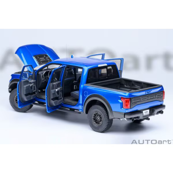 AUTOart 72949 1/18 Ford F-150 Raptor SuperCrew 2019 Blue Diecast