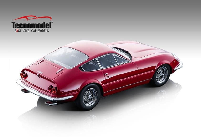 Tecno Model TM18-128A 1/18 Ferrari 365GTB/4 Daytona Prototype 1967 Rosso Red Res