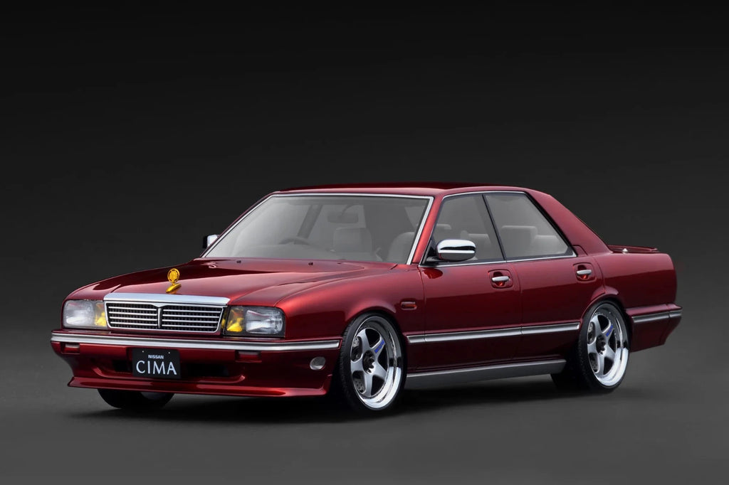 Ignition Model IG3905 1/18 Nissan Cedric Cima Y31 Wine Red Sedan