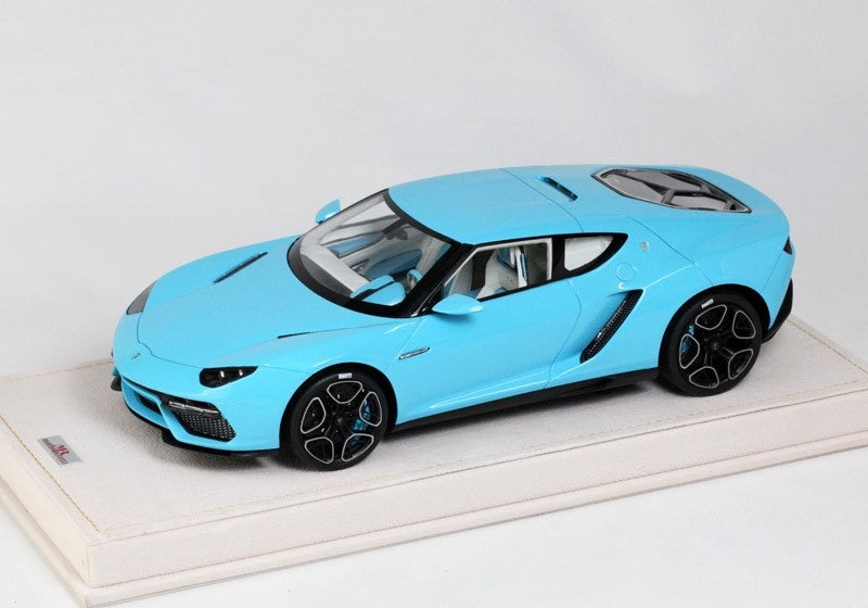 MR Collection LAMBO18 1/18 Lamborghini Asterion 2014 Baby Blue Resin Ltd 25pcs