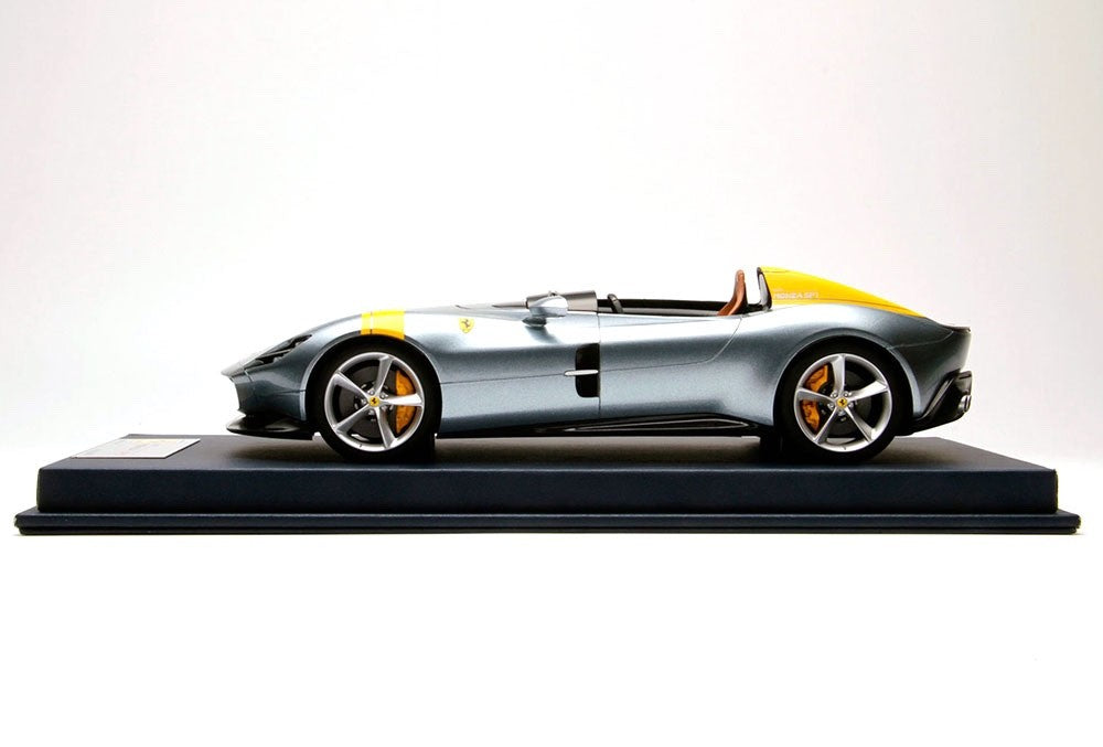 Looksmart LS18_21A 1/18 Ferrari Monza SP1 2019 Grigio Titanio Grey Icona Resin