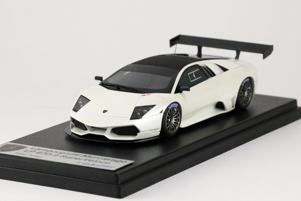 Looksmart LS379D 1/43 Lamborghini Murcielago LP670-4 SV 2009 Pearl White Ltd 25