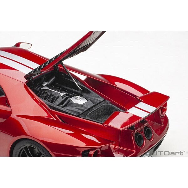 AUTOart 72943 - 1/18 Ford GT 2017 Metallic Red / Silver Stripes