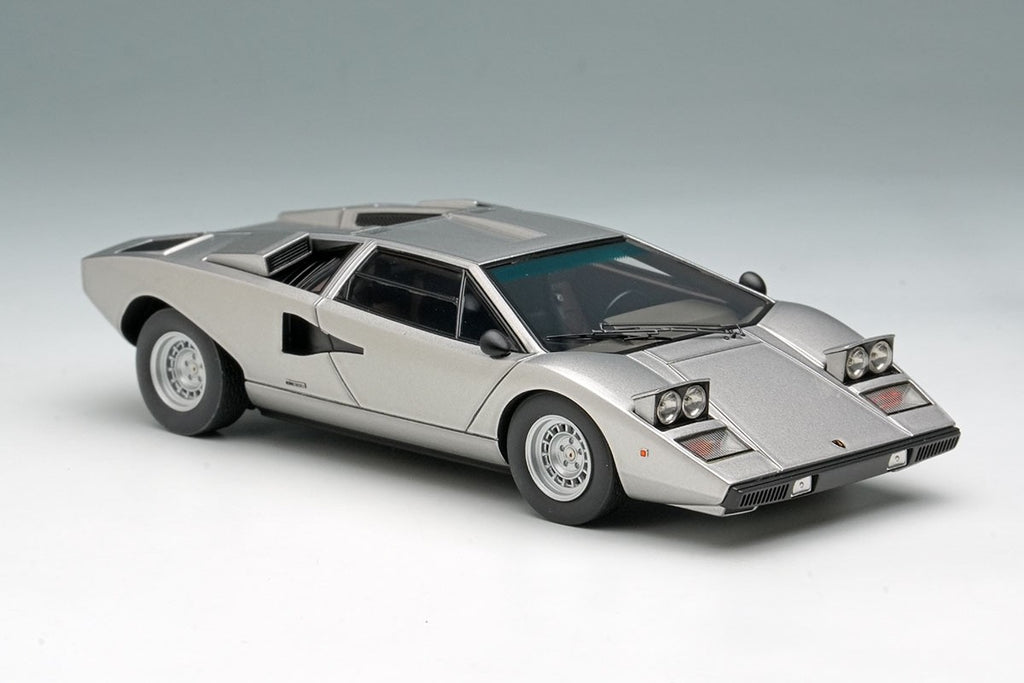 EIDOLON EM822D 1/43 Lamborghini Countach LP400 1974 Headlamp Open Silver Resin
