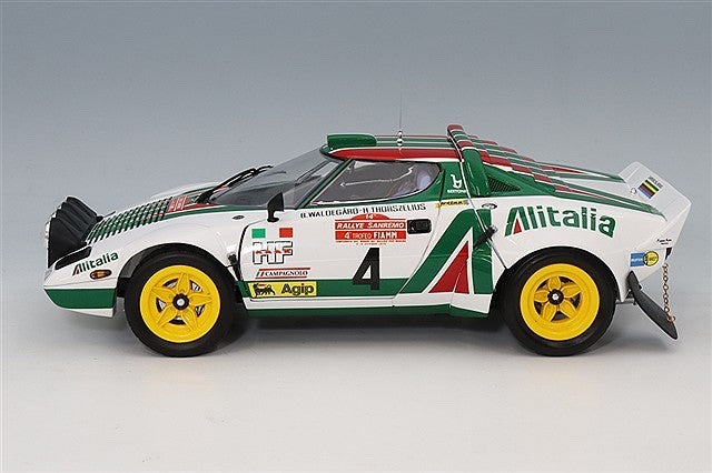 Kyosho KS08130F 1/18 Lancia Stratos HF Alitalia 1976 Sanremo Rally #4 Waldegard