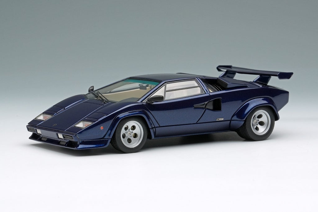 Make Up EIDOLON EM432J 1/43 Lamborghini Countach LP400S Wing Blue Acapulco