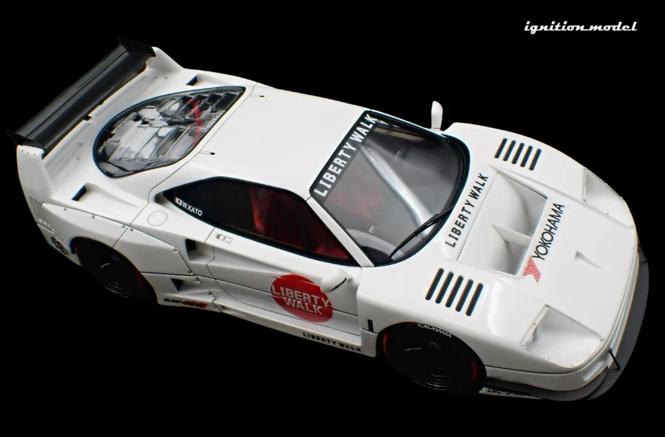 Ignition Model IG3752 1/18 LB-WORKS Ferrari F40 Liberty Walk White